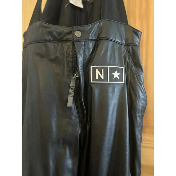 Vintage Northstar Snowmobile Overalls Leather Size M Racing Some Wear - Picture 4 of 10